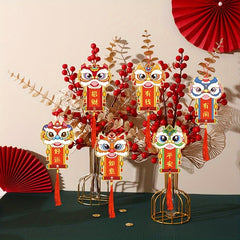 6pcs Dragon Year Lucky Pendant Set Hanging Decorative Supplies