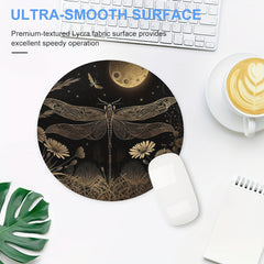 Vintage Dragonfly Round Mouse Pad