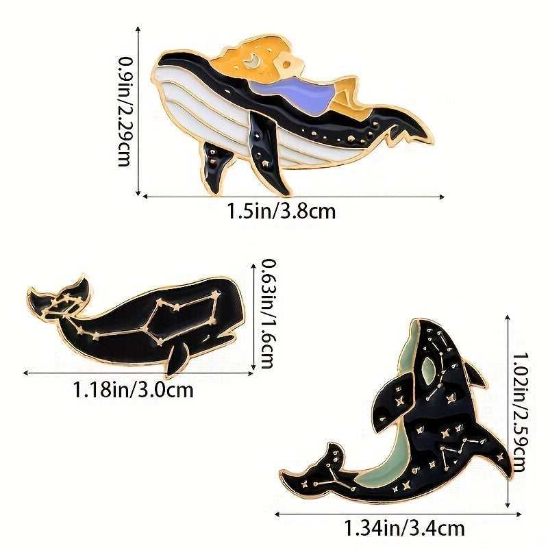 Whale Pin for Backpack Hat Clothes & Jewelry Perfect Gift for Boys & Girls