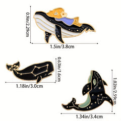 Whale Pin for Backpack Hat Clothes & Jewelry Perfect Gift for Boys & Girls