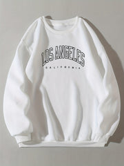 Letter Print Crew Neck Sweatshirt Casual Long Sleeve Sweatshirt