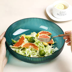Large Fruit Bowl for Kitchen Counter Centerpiece Brown Grey Green