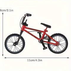 1pc Finger Bicycle Mini Alloy Bicycle Model Gift Decoration Bicycle Toy