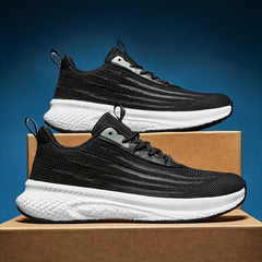 Men's Lace Up Sneakers Breathable Casual Walking Shoes