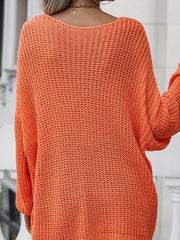 Casual Sweater Women's Plus Solid Bat Sleeve V Neck