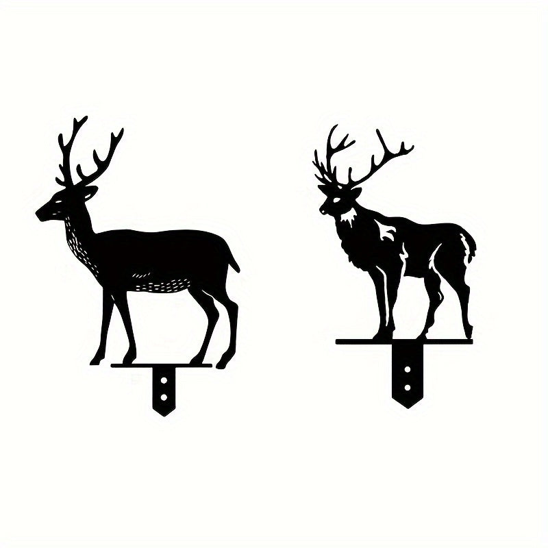 Christmas Elk Steel Wall Hanging Craft Farmhouse Ornament