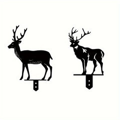 Christmas Elk Steel Wall Hanging Craft Farmhouse Ornament