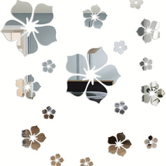 3D Flower DIY Wall Decoration Silvery