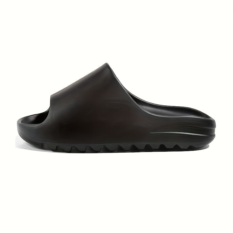 Women's Open Toe Pillow Slippers Solid Slide Sandals