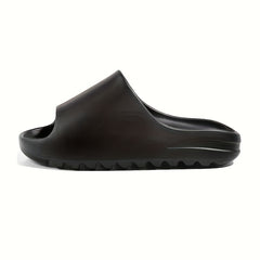 Women's Open Toe Pillow Slippers Solid Slide Sandals