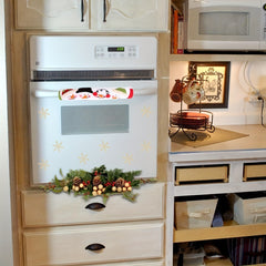 3pcs Snowman Christmas Fridge Handle Covers Kitchen Appliance Protector