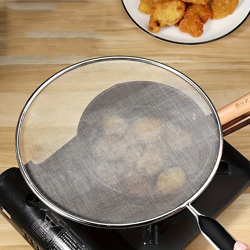 Fry Pan Splatter Screen Kitchen Insulation Pot Lid Splash Net