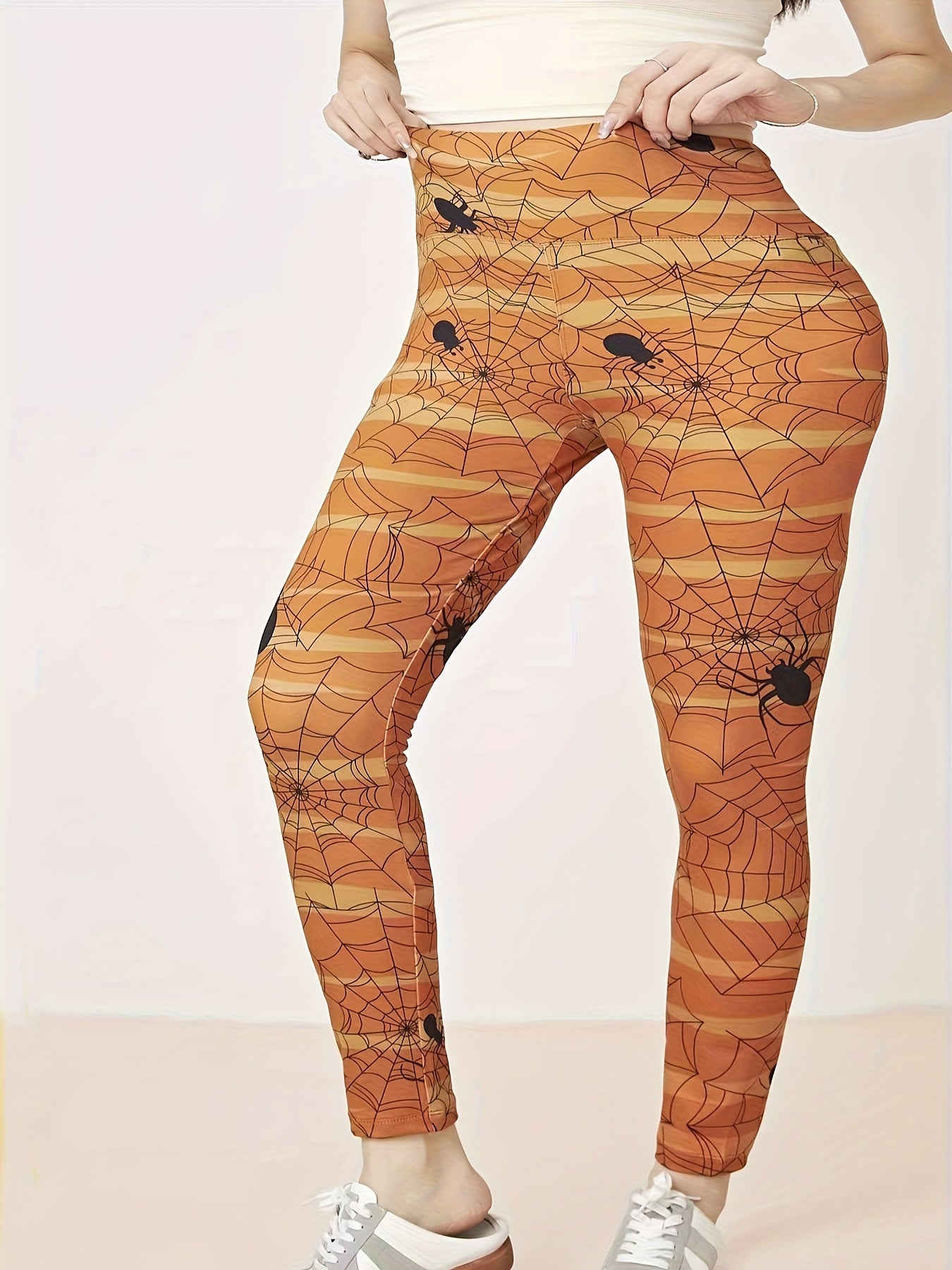 Sports Leggings Women's Plus Piping High Rise Leggings