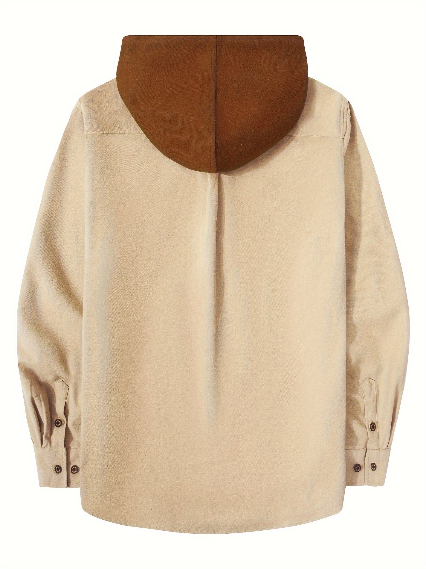 Men's Hooded Long Sleeve Shirt for Autumn