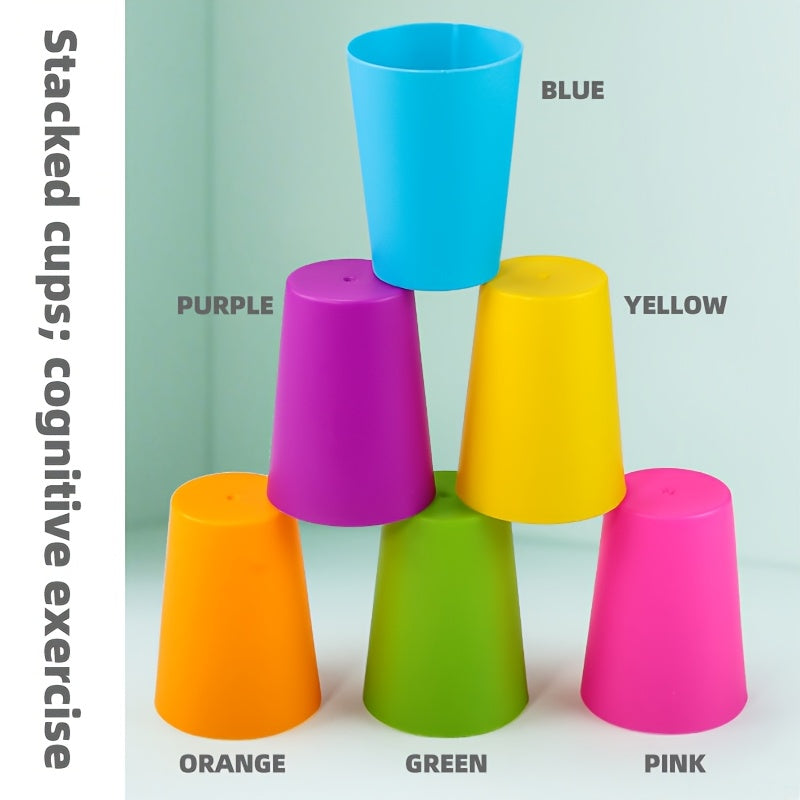 Stacking Cups Educational Toy Colorful Plastic Learning Game