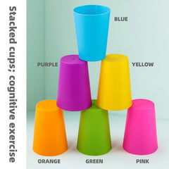 Stacking Cups Educational Toy Colorful Plastic Learning Game