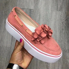 Women's Floral Loafers Slip On Shoes