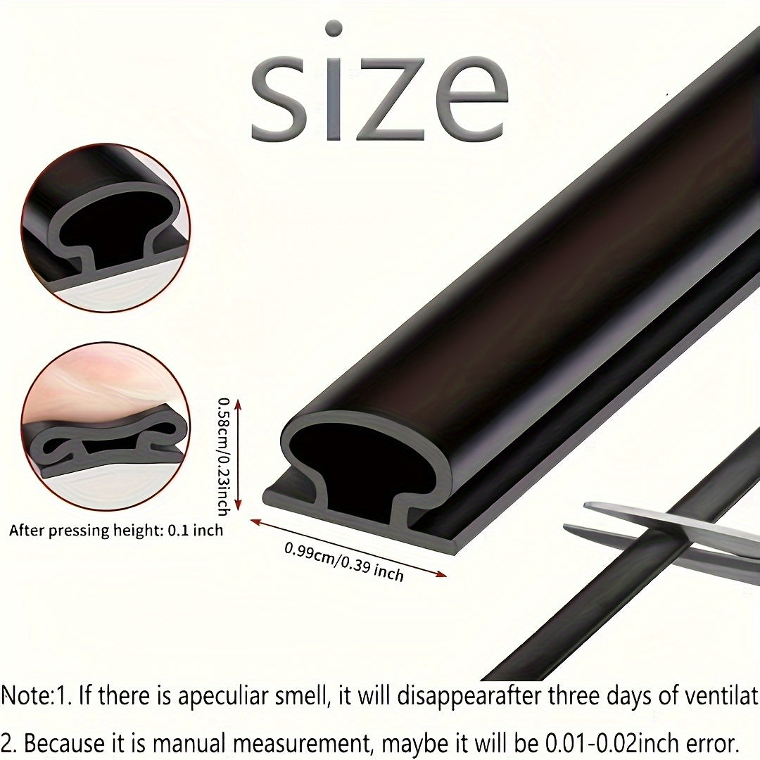 D Shape Door Weather Stripping 10m Self Adhesive Soundproof Seal Strip