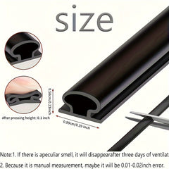 D Shape Door Weather Stripping 10m Self Adhesive Soundproof Seal Strip
