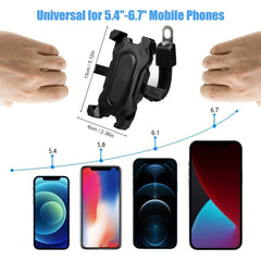 Bike Cell Phone Holder Motorcycle Automatic Lock Anti Shake Silicone Holder