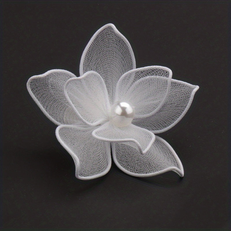 Fabric Flower Hair Clip Bridal Styling Hair Accessories Wedding Headdress Barret