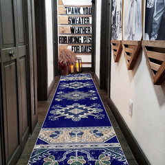 Vintage Moroccan Print Runner Rug 2'X10' Geometric Non Slip Machine Wash