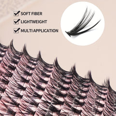 280pcs Mixed Size Thick Fluffy Fishtail Grafting Eyelashes 8-16mm