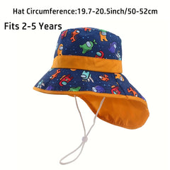 Dinosaur Print Sunshade Shawl Hat for Beach