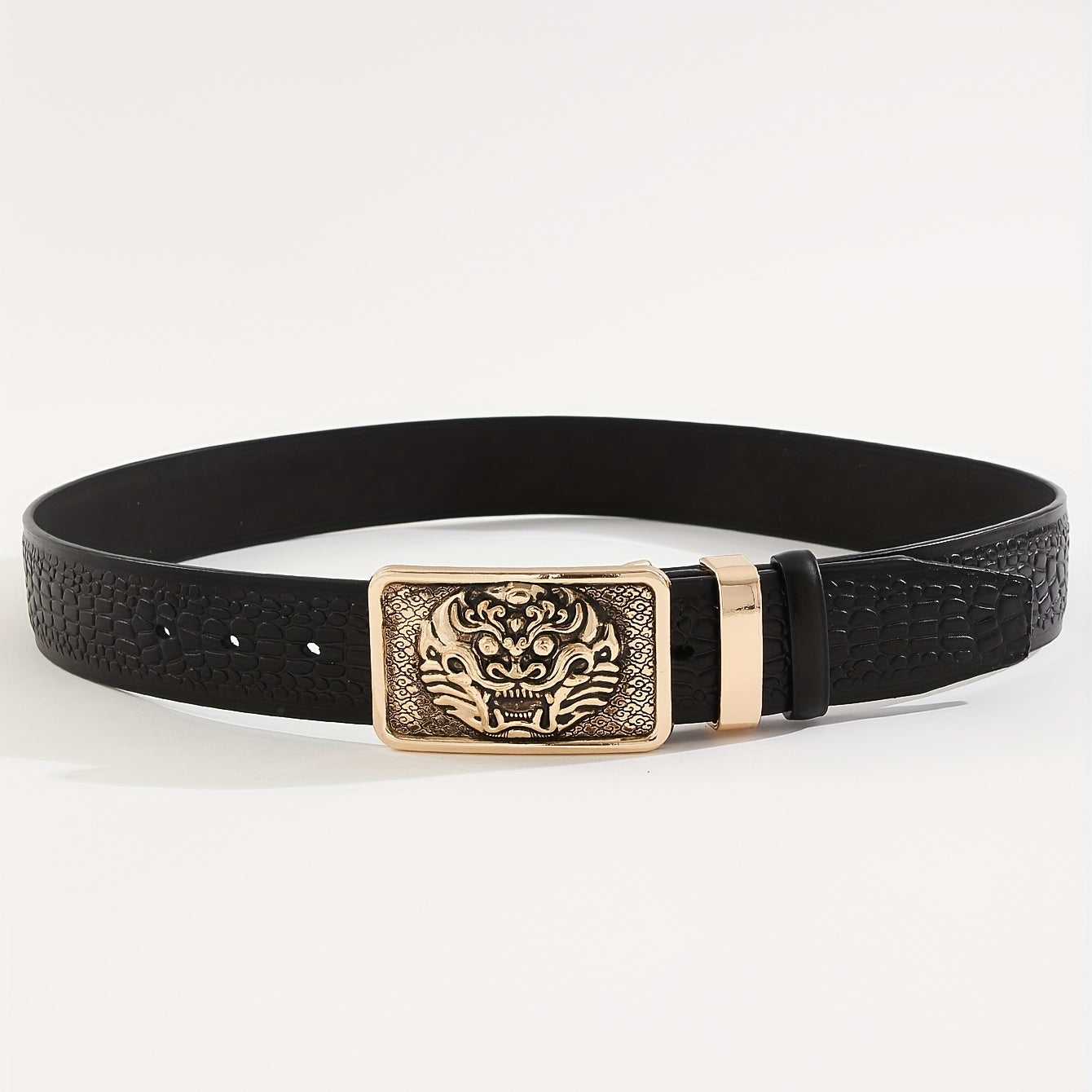 Men's Lion Pattern Buckle Belt For Father's