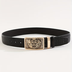 Men's Lion Pattern Buckle Belt For Father's