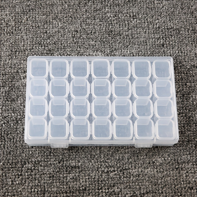 28 Grid DIY Embroidery Cross Stitch Tool Storage Box