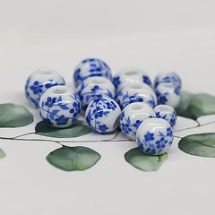 20pcs Orchid Porcelain Beads Handcraft DIY Accessories