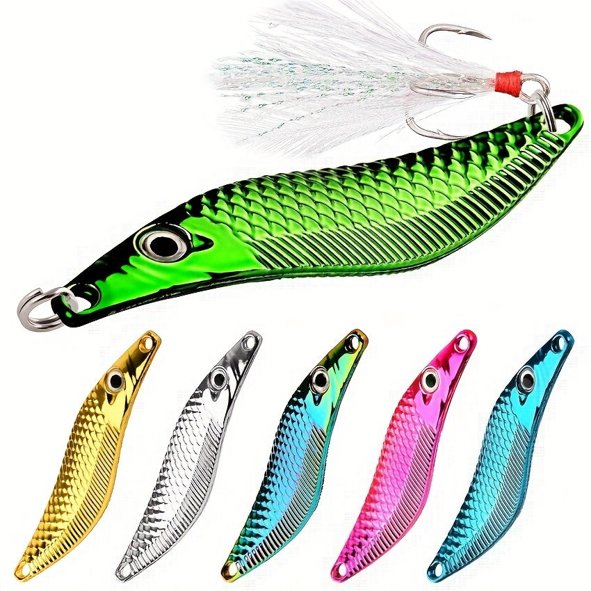 Metal VIB Leech Spinners Spoon Lures for Big Fish