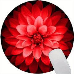Pink Lotus Flower Textured Mouse Pad Non Slip Rubber Base