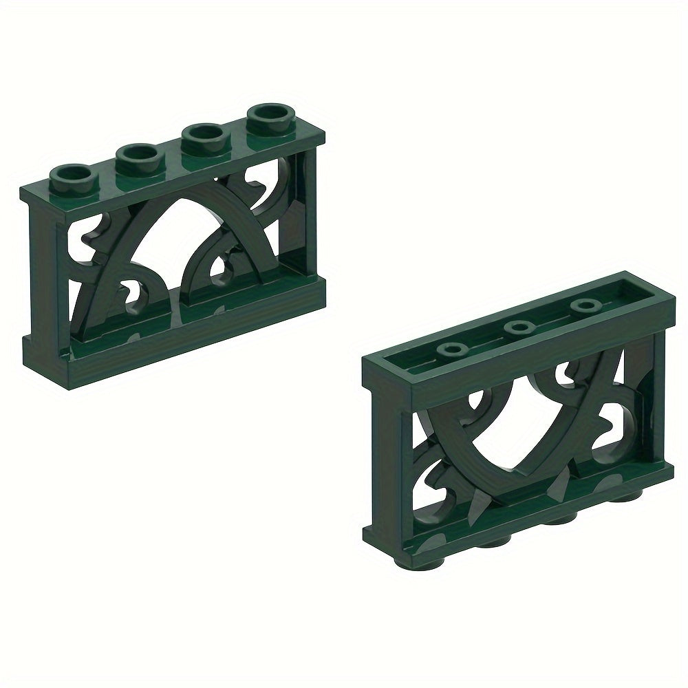 4pcs ABS Plastic Carved Ranch Fences Set for Farm & Garden Scenes