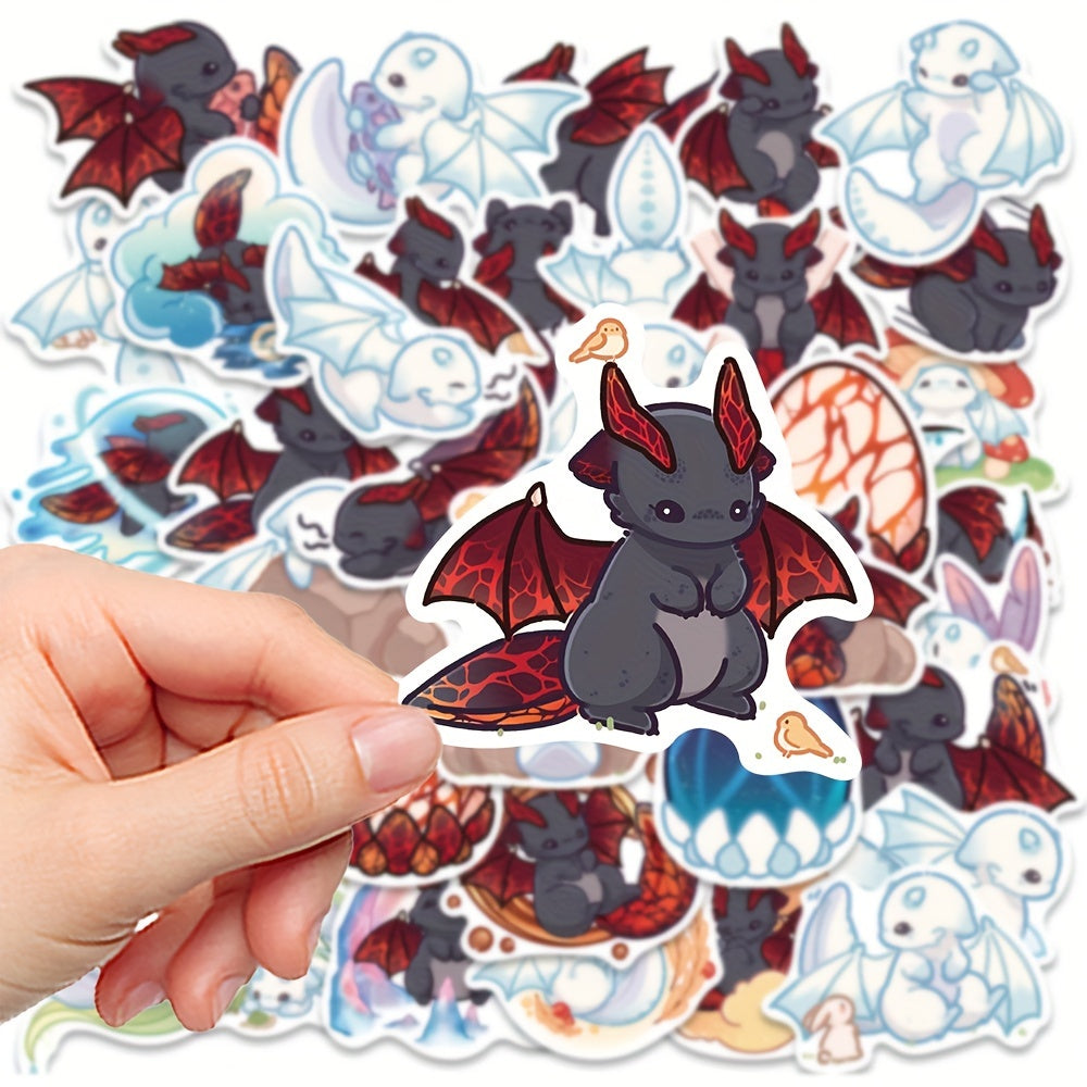 40pcs Cat Dragon Series Stickers For Laptop Helmet Water Cup Decor
