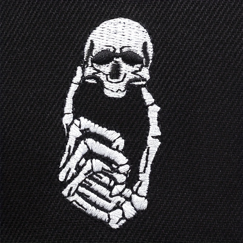 Skull Finger Embroidery Baseball Cap Hip Hop Dad Hat