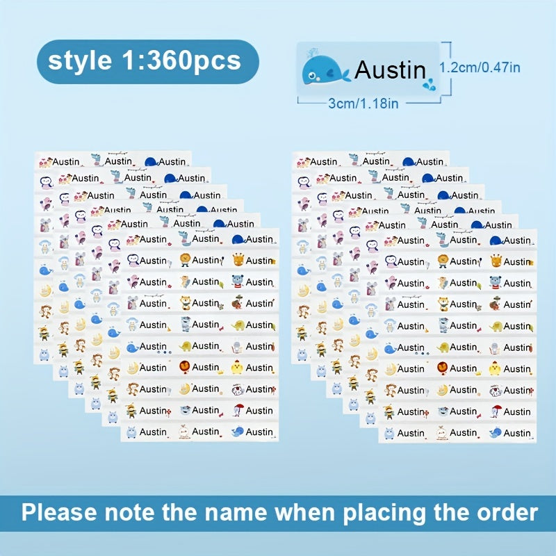 Transparent Custom Name Sticker Waterproof Personal Office Supplies