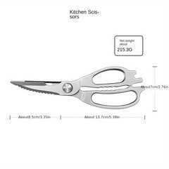 Stainless Steel Kitchen Scissors Strong Food Shears For Meat Poultry Chicken