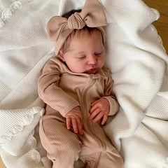 Realistic 18 Inch Reborn Baby Doll with Painted Hair - Ideal Gift for Children