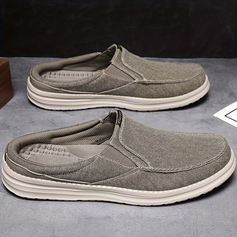 Men's Solid Mule Shoes Comfy Non Slip Hollow Out Casual Slippers