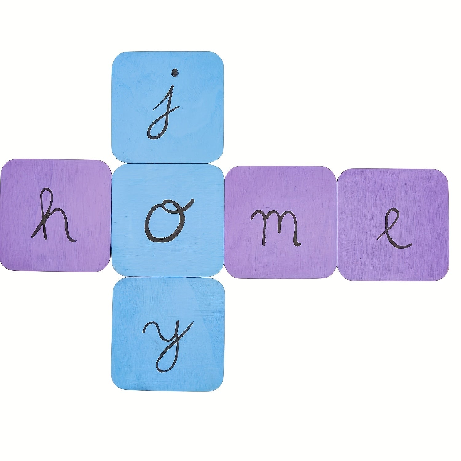 50pcs 2in Wooden Squares for DIY Crafts Wooden Cutout Tiles for Painting