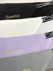 6pcs Seamless Letter Tape Hipster Panties Soft Intimates Women's Lingerie
