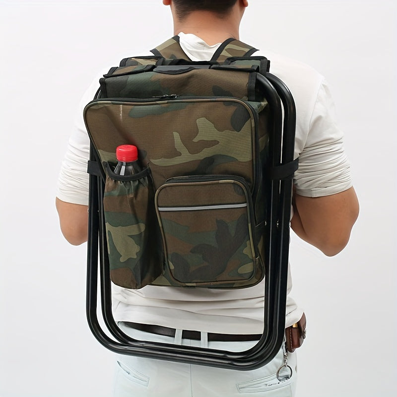 Portable Backpack Ice Chair with Cooler Bag Fishing Beach Chair