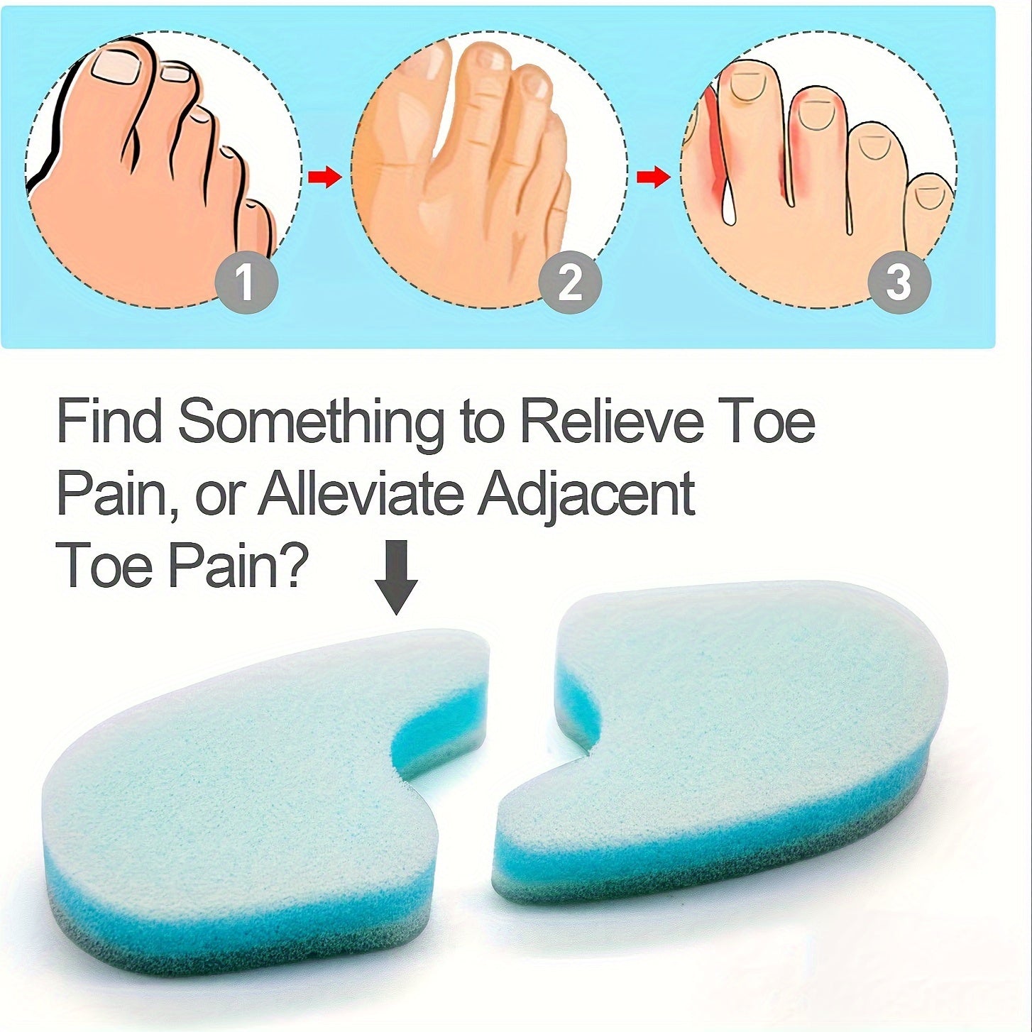 Foam Sponge Toe Separator 10pcs for Corns Overlapping Toes