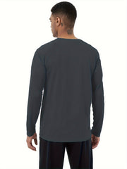 6 Pcs Men's Long Sleeve Comfy T-shirt Casual Tee Men's Summer Clothes