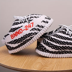 Men's Striped House Shoes Soft and Cozy Slip On Slippers for Indoor Comfort