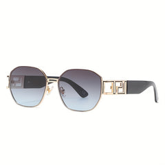 Square Metal Sunglasses Gradient UV400
