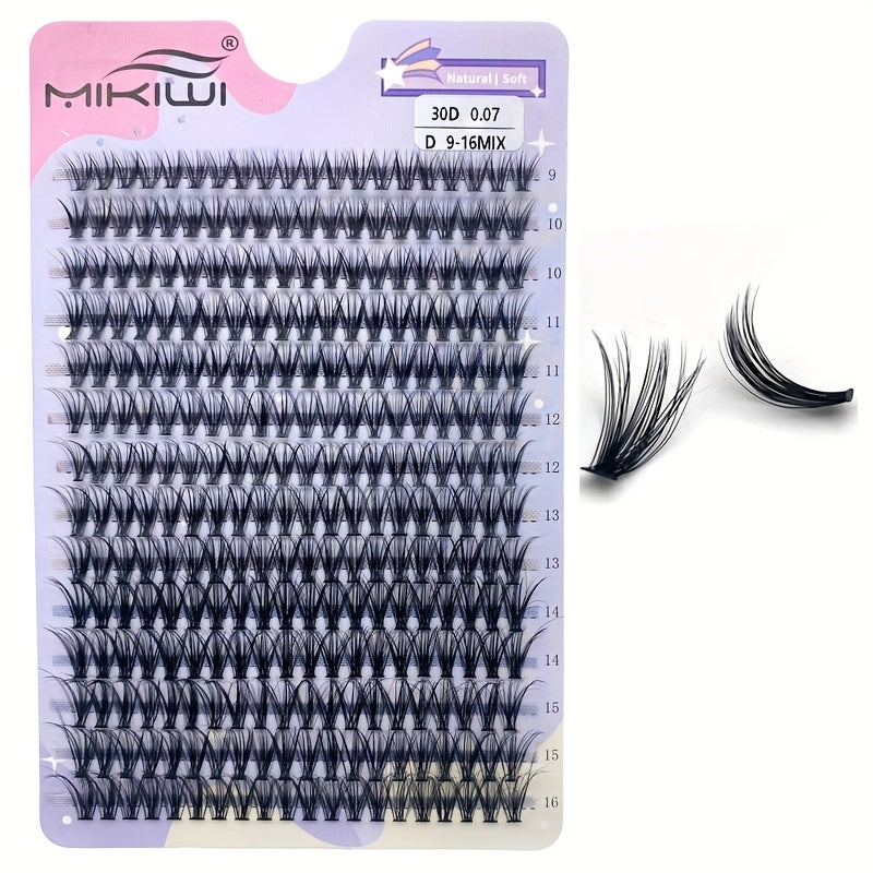 DIY Lash Clusters Kit - 2 in 1 Bond & Sealant Applicator - D Curling Volume