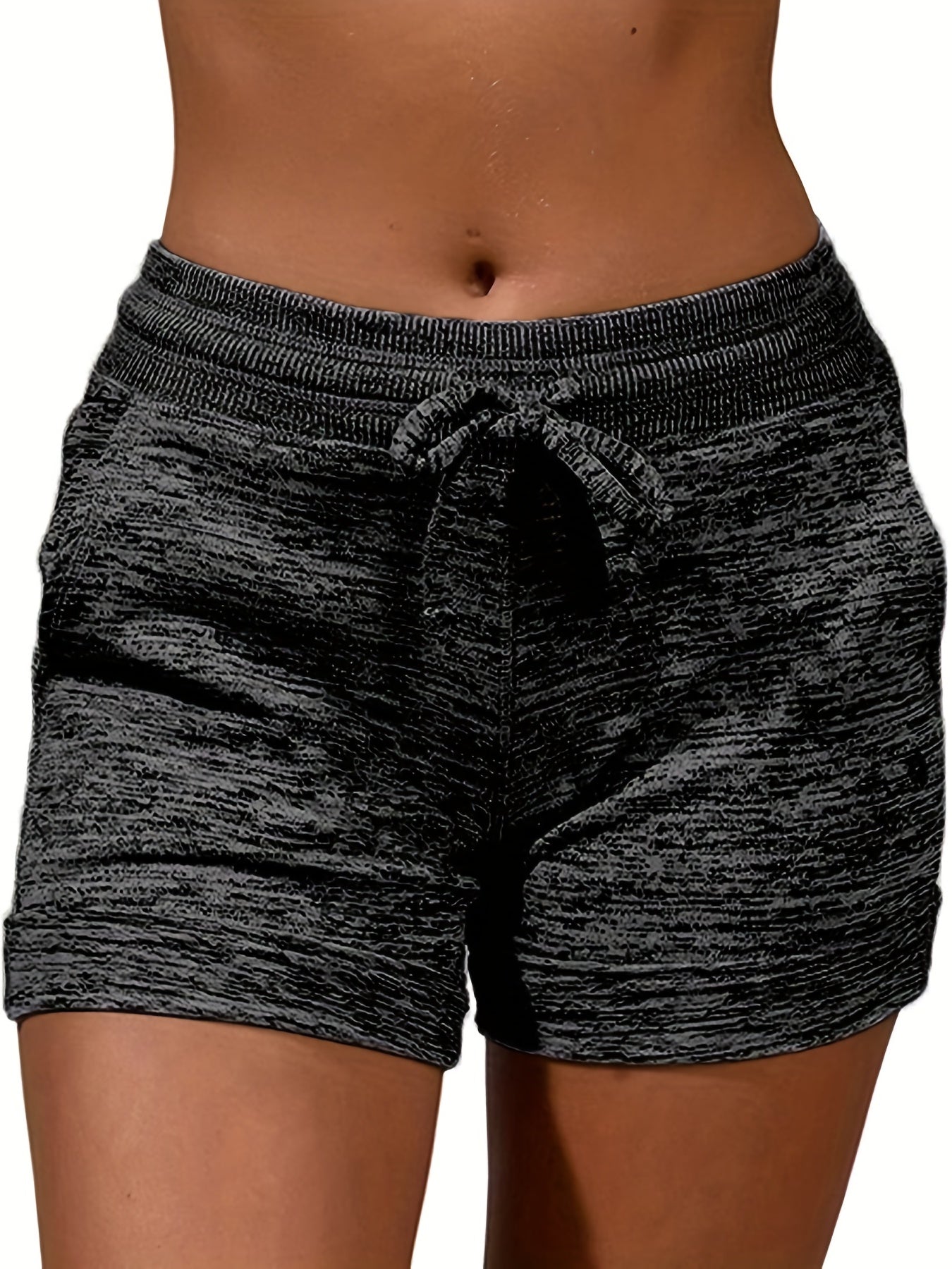 Dual Pockets Drawstring Casual Shorts